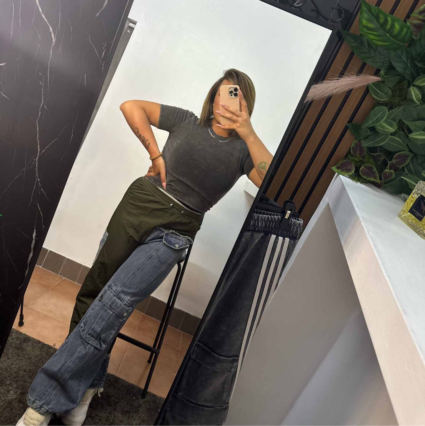 Jeans con fake box