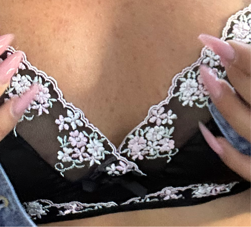 Bralette velvet black