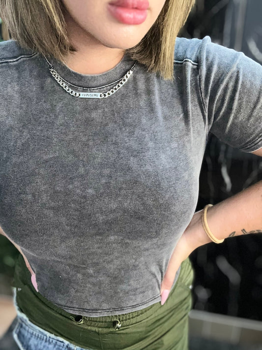T-shirt crop k.k