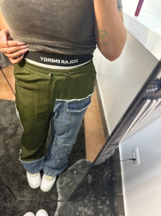 Jeans con fake box