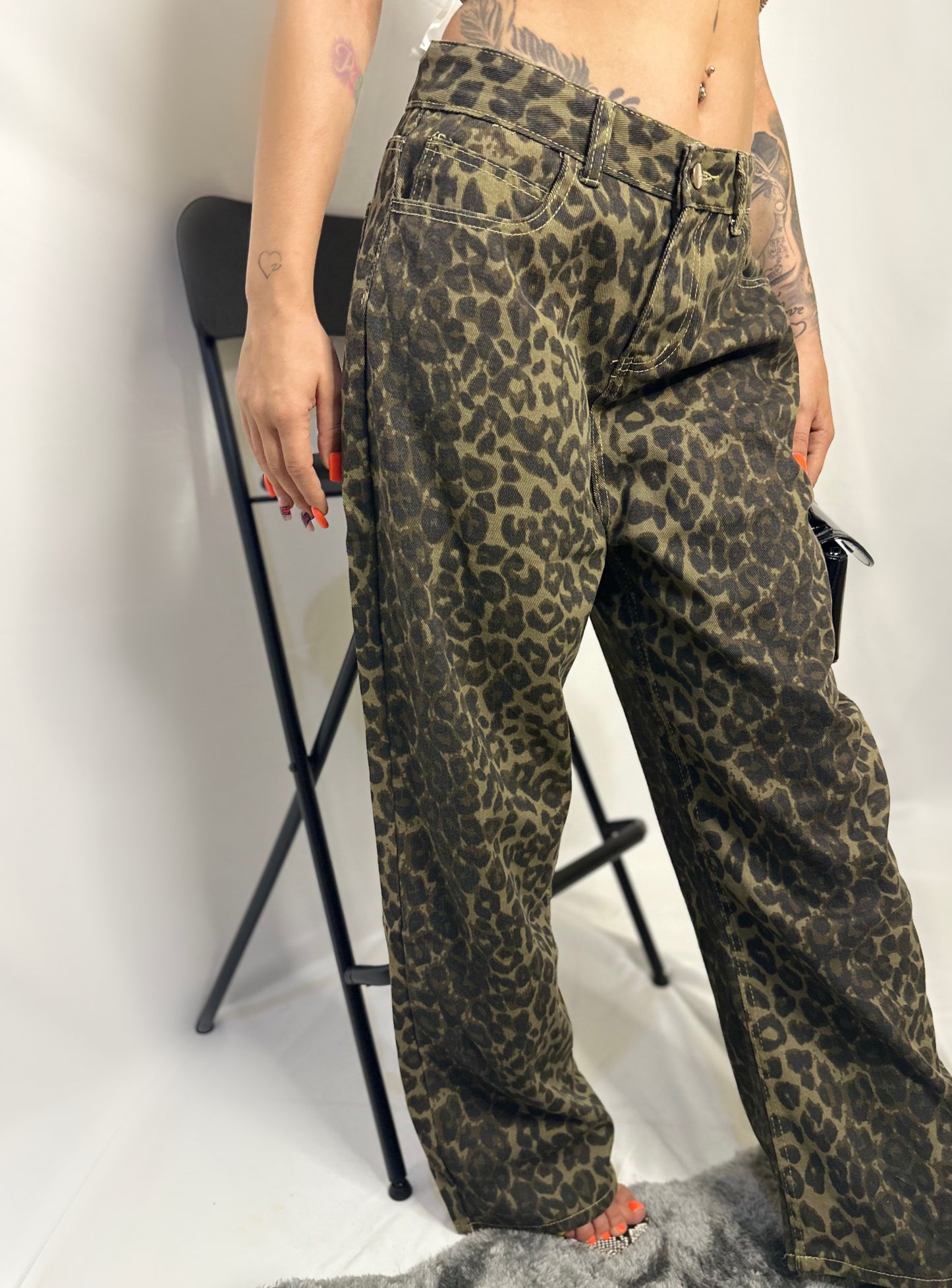 Jeans leopardato